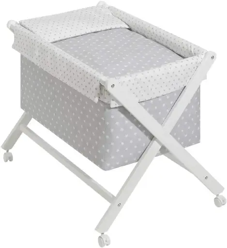 Minicuna Blanca y Gris